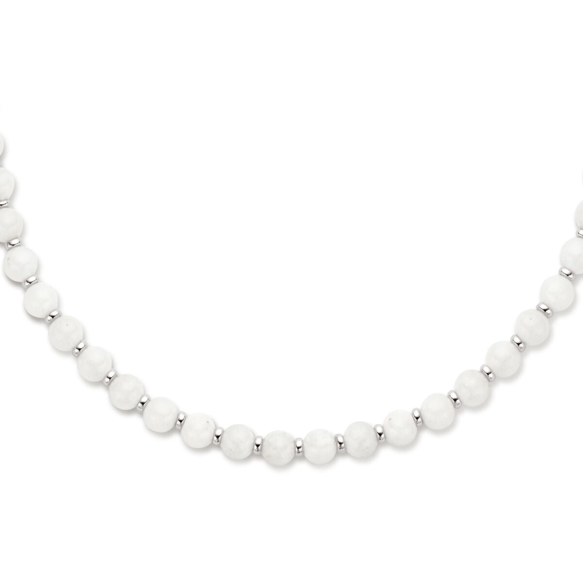 Zilveren collier maansteen