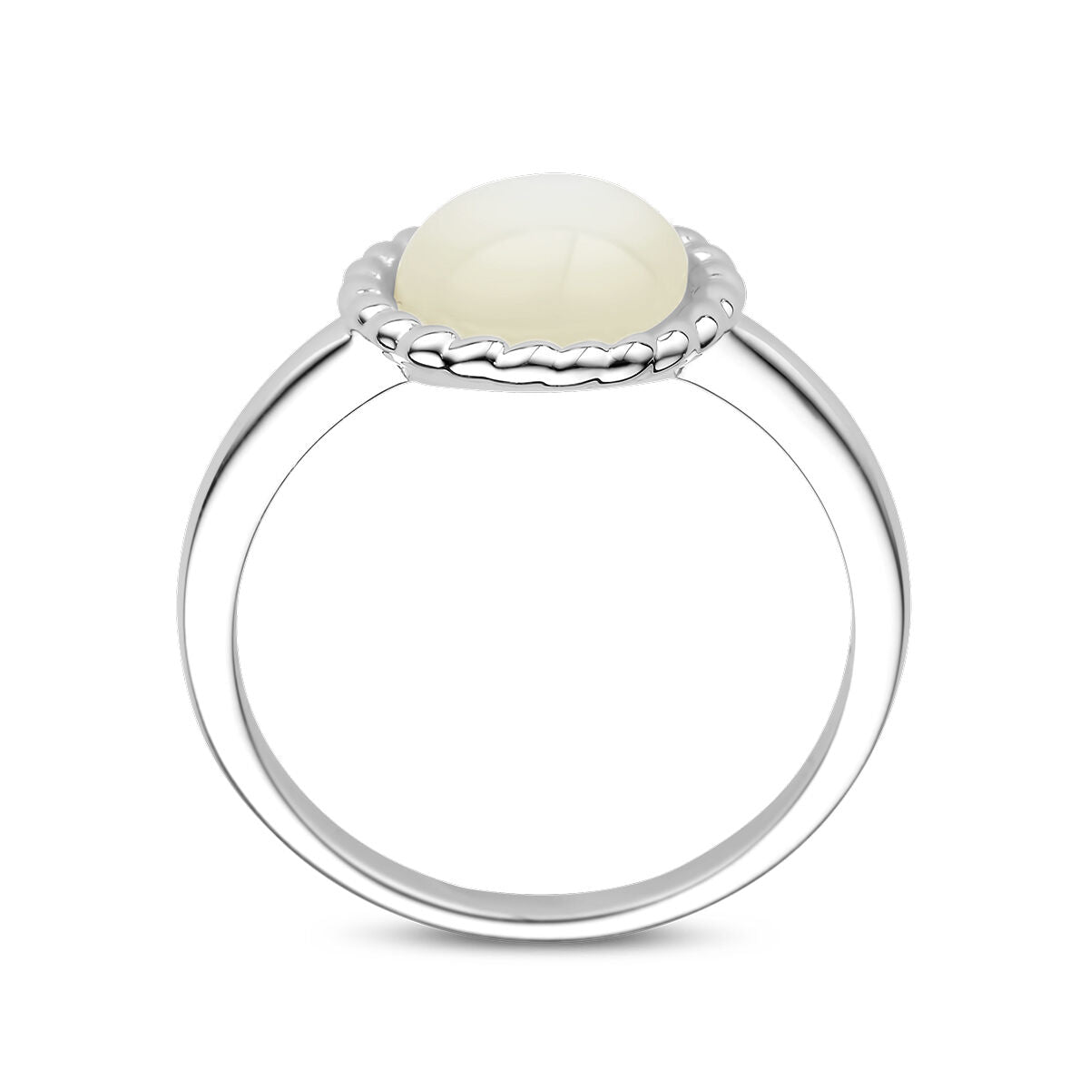 Zilveren ring parelmoer