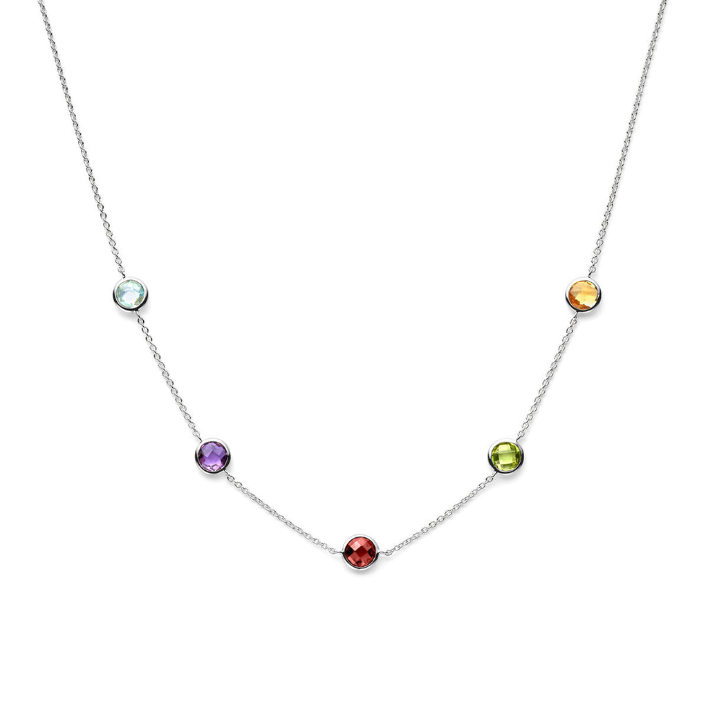 Collier ketting kleurstenen